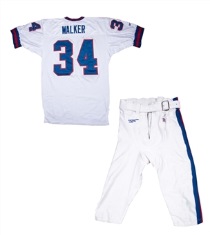 1995 Herschel Walker Game Used New York Giants Road Jersey Photo Matched To 9/10/1995 With Pants (Resolution Photomatching)